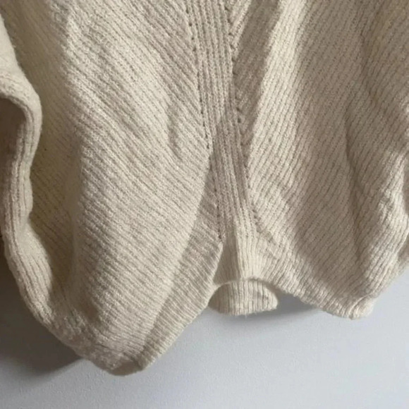 Lulu's Cream Oversized V-Neck Slouchy Sweater - Picture 9 of 12